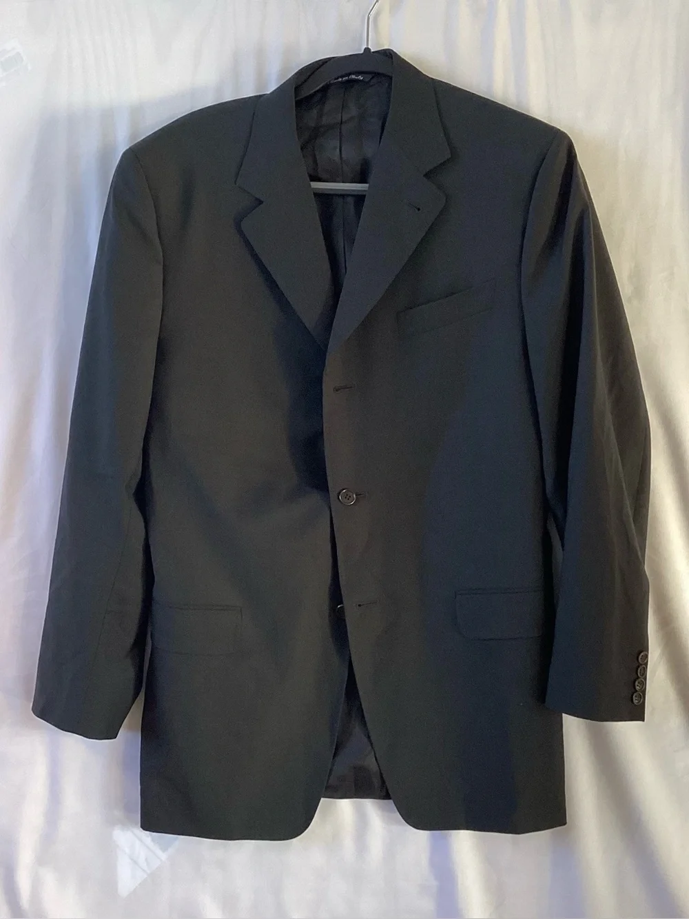 Canali Proposta Men's Wool Black 2 Button Blazer 42R